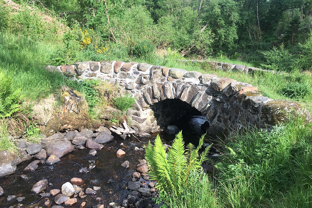 hidden bridge above village